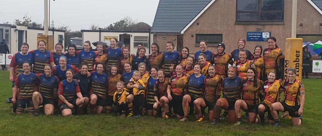 Warriors and Broughton Ladies after the match