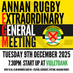 9TH DECEMBER: ANNAN RUGBY EGM 2025